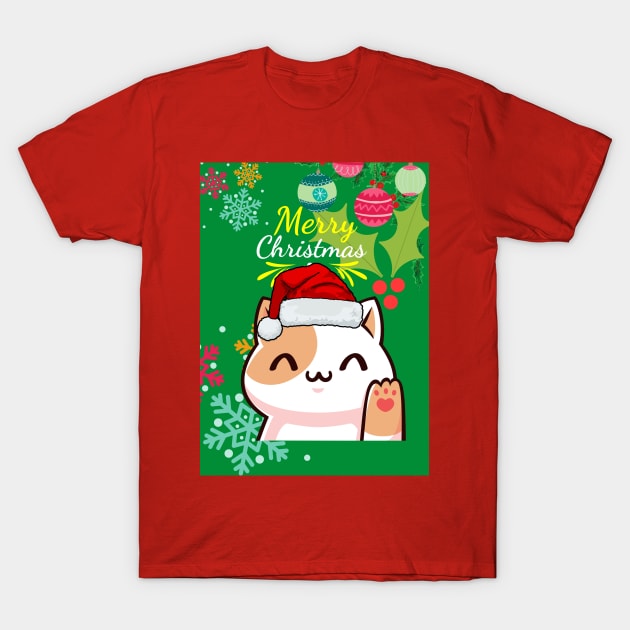 Meowie Christmas T-Shirt by Rene Martin
